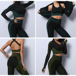 1/2/3Pcs Seamless Women Yoga Gym Sports Suits