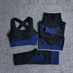 1/2/3Pcs Seamless Women Yoga Gym Sports Suits