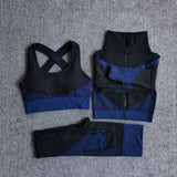 1/2/3Pcs Seamless Women Yoga Gym Sports Suits