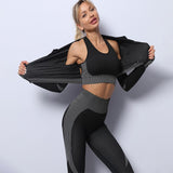 1/2/3Pcs Seamless Women Yoga Gym Sports Suits